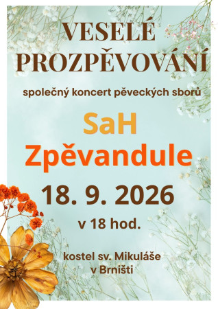 18.09.2026 veselé prozpěvování - Kostel sv. Mikuláše Brniště